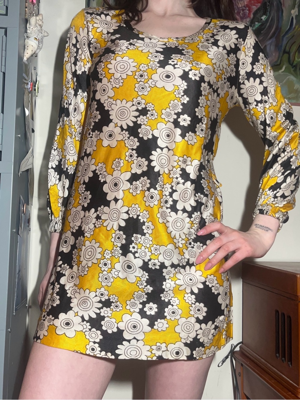 1960s mod mini dress
